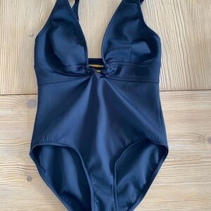 Jantzen Classic Black  One-Piece Swimsuit. Size 8